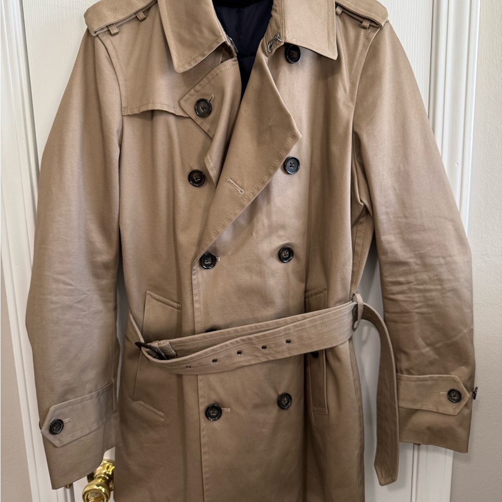 Banana Republic Double-Breasted Trench Coat with Detachable Vest